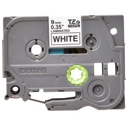 Brother TZe221 Cinta Laminada Original de Etiquetas - Texto negro sobre fondo blanco - Ancho 9mm x 8 metros