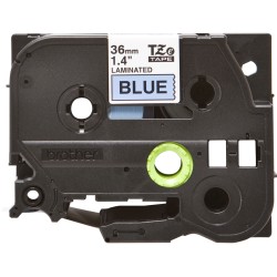 Brother TZe561 Cinta Laminada Original de Etiquetas - Texto negro sobre fondo azul - Ancho 36mm x 8 metros
