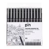 Uni-ball Rotulador Calibrado Uni Pin Estuche 12 ud. - Punta Poliacetal de Varios Grosores - Tinta Resistente al Agua y a la Luz 