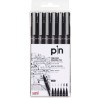 Uni-ball Rotulador Calibrado Uni Pin Estuche 6 ud. - Punta Poliacetal de 0.03, 0.05, 0.1, 0.3, 0.5 y 0.8 mm. - Tinta Resistente 