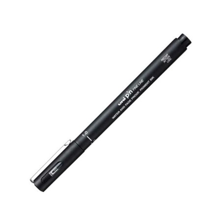 Uni-ball Rotulador Calibrado Uni Pin - Punta Poliacetal de 1.0 mm. - Tinta Resistente al Agua y a la Luz - Color Negro