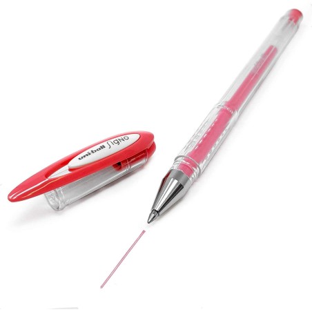 Uni-ball Signo Angelic Colour Boligrafo de Gel - Punta de Acero Inoxidable 0.7 mm. - Trazo 0.45 mm - Tinta Gel - Color Rojo Past