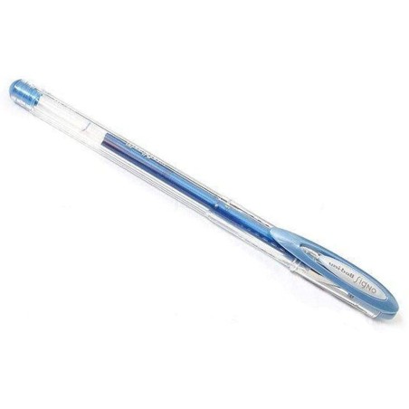 Uni-ball Signo Noble Metal Boligrafo de Gel - Punta de Acero Inoxidable 0.8 mm. - Trazo 0.50 mm. aprox. - Tinta Gel - Color Azul