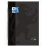 Oxford Europeanbook 1 Cuaderno Espiral Formato A4+ Cuadriculado 5x5mm - 80 Hojas - Banda de Color - Tapa Extradura Brillante - C