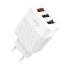 XO L72 Cargador de Corriente 1x USB-A 18W Carga Rapida 3.0, 2x USB-A