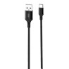 XO Cable USB-A Macho a Tipo C - 2.4A - Carga + Transmision de Datos Alta Velocidad - 2m - Color Negro