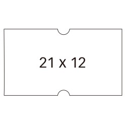 Apli Etiquetas Blancas para Maquinas Etiquetadoras de Precios de 1 Linea - Tamaño 21x12mm - Pack de 6 Rollos con 1000 Etiquetas 