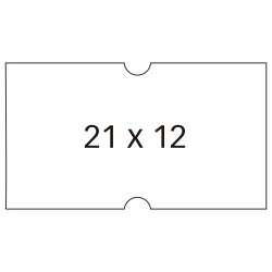 Apli Etiquetas Blancas para Maquinas Etiquetadoras de Precios de 1 Linea - Tamaño 21 x 12mm - Pack de 6 Rollos con 1000 Etiqueta