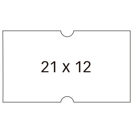 Apli Etiquetas Blancas para Maquinas Etiquetadoras de Precios de 1 Linea - Tamaño 21 x 12mm - Pack de 6 Rollos con 1000 Etiqueta
