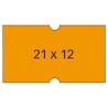 Apli Etiquetas Naranjas para Maquinas de Precios de 1 Linea - Tamaño 21x12mm - Pack de 6 Rollos - Adhesivo Permanente - Compatib