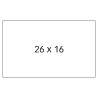 Apli Etiquetas Blancas para Maquinas Etiquetadoras de Precios de 2 Lineas - Tamaño 26 x 16mm - Adhesivo Removible - Pack con 6 R