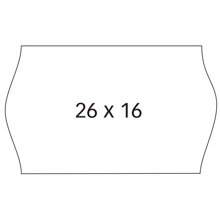 Apli Etiquetas Blancas para Maquinas Etiquetadoras de Precios de 2 Lineas - Tamaño 26 x 16mm - Adhesivo Permanente con Cantos Si