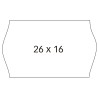 Apli Etiquetas Blancas para Maquinas Etiquetadoras de Precios de 2 Lineas - Tamaño 26 x 16mm - Adhesivo Permanente con Cantos Si