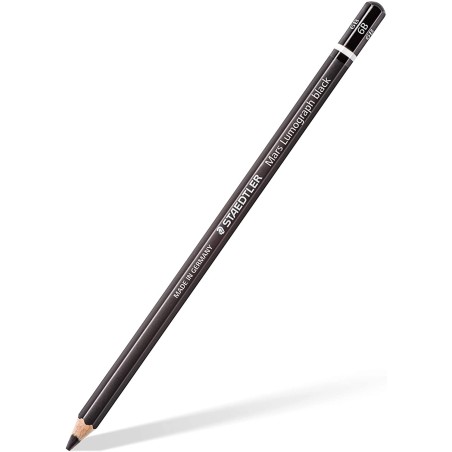 Staedtler Mars Lumograph Black Artist Pencil 100B Lapiz de Grafito - Mina 6B - Resistencia a la Rotura - Madera de Bosques Soste