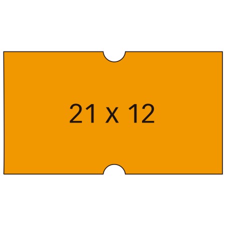 Apli Etiquetas Naranjas 21x12mm para Maquinas de Precios de 1 Linea - Pack de 6 Rollos con 1000 Etiquetas/Rollo - Adhesivo Remov