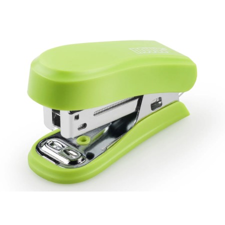 Novus Mini Grapadora Compacta - Hasta 12 Hojas - Grapado Cerrado y Abierto - Incluye 320 Grapas - Color Verde