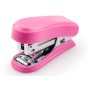 Novus Mini Grapadora Compacta - Hasta 12 Hojas - Grapado Cerrado y Abierto - Incluye 320 Grapas - Color Rosa
