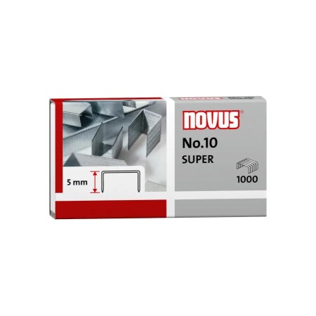 Novus Nº 10 Super Caja de 1000 Grapas Nº 10 Galvanizadas