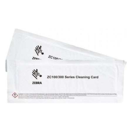 Zebra ZC100/ZC300 Kit de 2 Tarjetas de Limpieza Originales