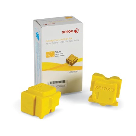 Xerox ColorQube 8570/8580 Amarillo Pack de 2 Cartuchos de Tinta Solida Originales - 108R00933