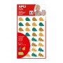 Apli Kids Bolsa de 384 Gomets Hojas de Arboles - Adhesivo Removible - Formas y Colores Surtidos
