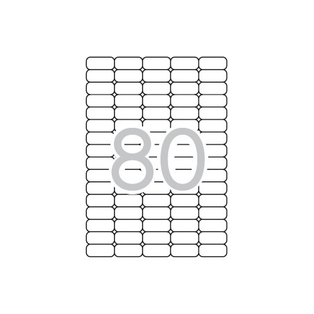 Apli Etiquetas Blancas Removibles 35.6 x 16.9mm 25 Hojas