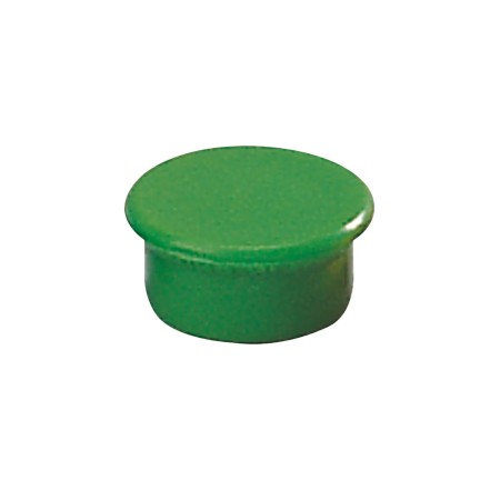 Dahle 95513 Pack de 10 Imanes para Pizarra Blanca - Diametro de 13mm - Color Verde