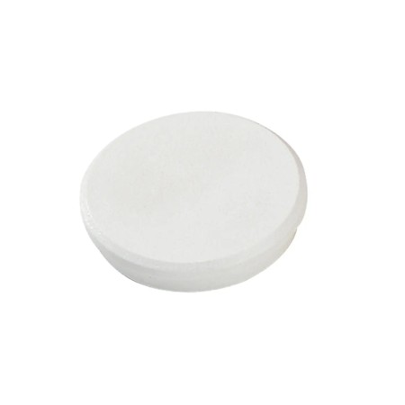 Dahle 95532 Pack de 10 Imanes para Pizarra Blanca - Diametro de 32mm - Color Blanco