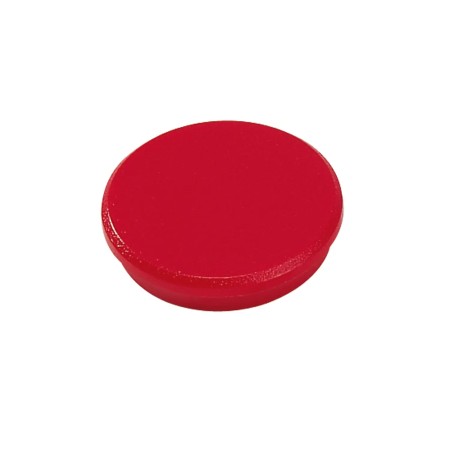Dahle 95532 Pack de 10 Imanes para Pizarra Blanca - Diametro de 32mm - Color Rojo