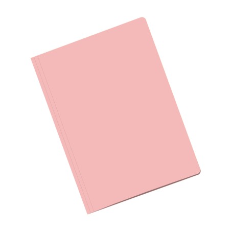 Dohe Pack de 50 Subcarpetas de Cartulina - Tamaño Folio - Ranura para Fastener - Color Rosa Claro