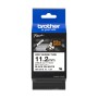 Brother HSe231E Cinta Tubo Termorretractil Original de Etiquetas para Cables - Texto negro sobre fondo blanco - Ancho 11.2mm x 1