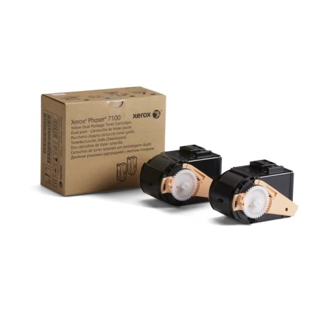Xerox Phaser 7100 Amarillo Pack de 2 Cartuchos de Toner Original - 106R02604