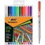 Bic Intensity Medium Pack de 12 Rotuladores - Punta Media de 0.8mm - Tinta con Base de Agua - Colores Surtidos