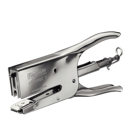 Rapid K1 Grapadora de Tenaza Metalica - Hasta 50 Hojas - Grapado Abierto y Cerrado - Color Cromado