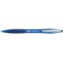 Bic Atlantis Soft Boligrafo Retractil con Clip Metalico - Punta de 1mm - Cuerpo Transparente con Grip - Color Azul