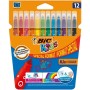 Bic Kids Couleur Pack de 12 Rotuladores - Punta Mediana - Lavable - Colores Surtidos