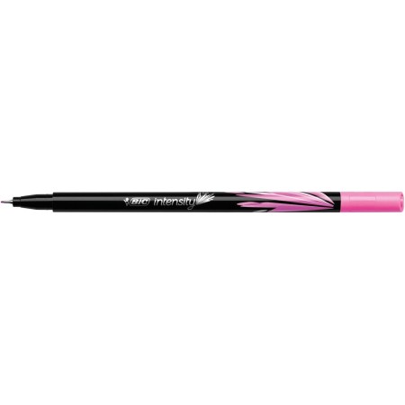 Bic Intensity Fine Rotulador de Punta Fina de 0.8mm - Trazo de 0.4mm - Tinta con Base de Agua - Color Rosa