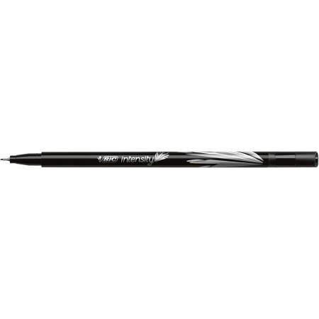 Bic Intensity Fine Rotulador de Punta Fina de 0.8mm - Trazo de 0.4mm - Tinta con Base de Agua - Color Negro