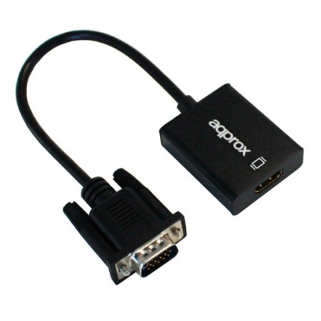 Approx Adaptador VGA a HDMI con entrada de Audio