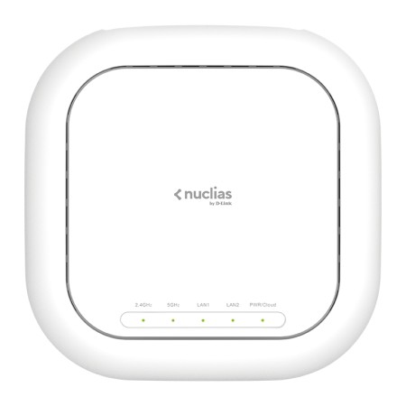 D-Link Punto de Acceso Nuclias AC1900 Wave 2 WiFi Doble Banda - Gestionado en la Nube - 2x 10/100/1000Mbps Ethernet PoE, 1x Seri