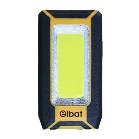 Elbat Linterna LED Recargable - Gancho e Iman - Cob 8W 500LM - Color Negro