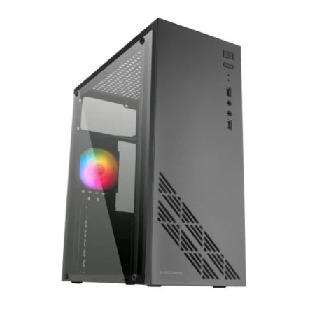 Mars Gaming MC100 Caja Semitorre ATX, Micro ATX, Mini-ITX - Panel Lateral Acrilico - Tamaño HDD 2.5", 3.5" - USB-A 3.0, USB-A 2.