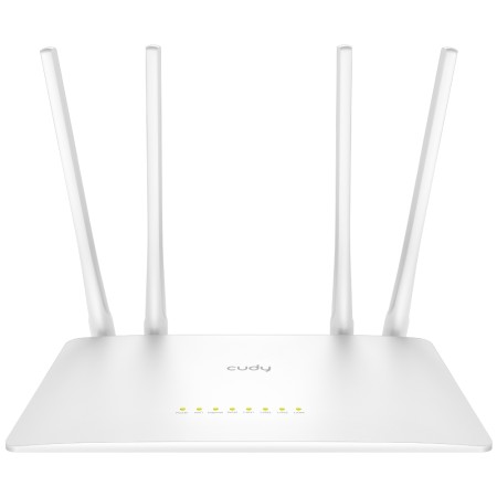 Cudy WR1200 Smart Router WiFi AC1200 Doble Banda - 1x Puerto Wan 100/10 Mbps y 4x Puertos Lan 100/10 Mbps - 4 Antenas Externas