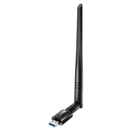Cudy WU1400 Adaptador de Red USB 3.0 AC1300 Wi-Fi Doble Banda - Hasta 867Mbps en 5GHz - Antena de Alta Ganancia