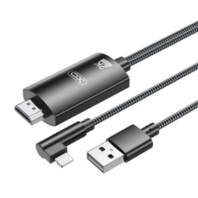 XO Adaptador de Cable Lightning A Hdmi - Longitud de 1.8m - Soporte de Resolucion 2K(60Hz)/1080P - Intercambio de Datos y Audio 