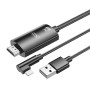 XO Adaptador de Cable Lightning A Hdmi - Longitud de 1.8m - Soporte de Resolucion 2K(60Hz)/1080P - Intercambio de Datos y Audio 