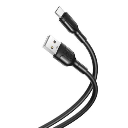 XO Cable de Carga y Transmision de Datos Tipo C - Longitud 1m - Silicona Suave y Duradera - Alta Velocidad 5V, 2.1A - Conector T