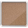 Nobo Vitrina para 6 Hojas A4 con Superficie de Corcho - 752x692x37mm - Puerta de Cristal de Seguridad - Marco de Aluminio - Colo