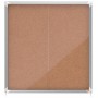 Nobo Vitrina Interior para 12 Hojas A4 con Superficie de Corcho y Puerta Deslizante - 997x972x54mm - Tablero de Corcho, Cristal 