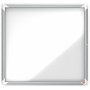 Nobo Vitrina Exteriores 6 Hojas A4 Superficie Blanca Magnetica - 752x692x45mm - Puerta Seguridad Cerradura Marco Aluminio - Colo